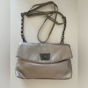 Jessica Simpson Bronze Metallic Clutch Crossbody